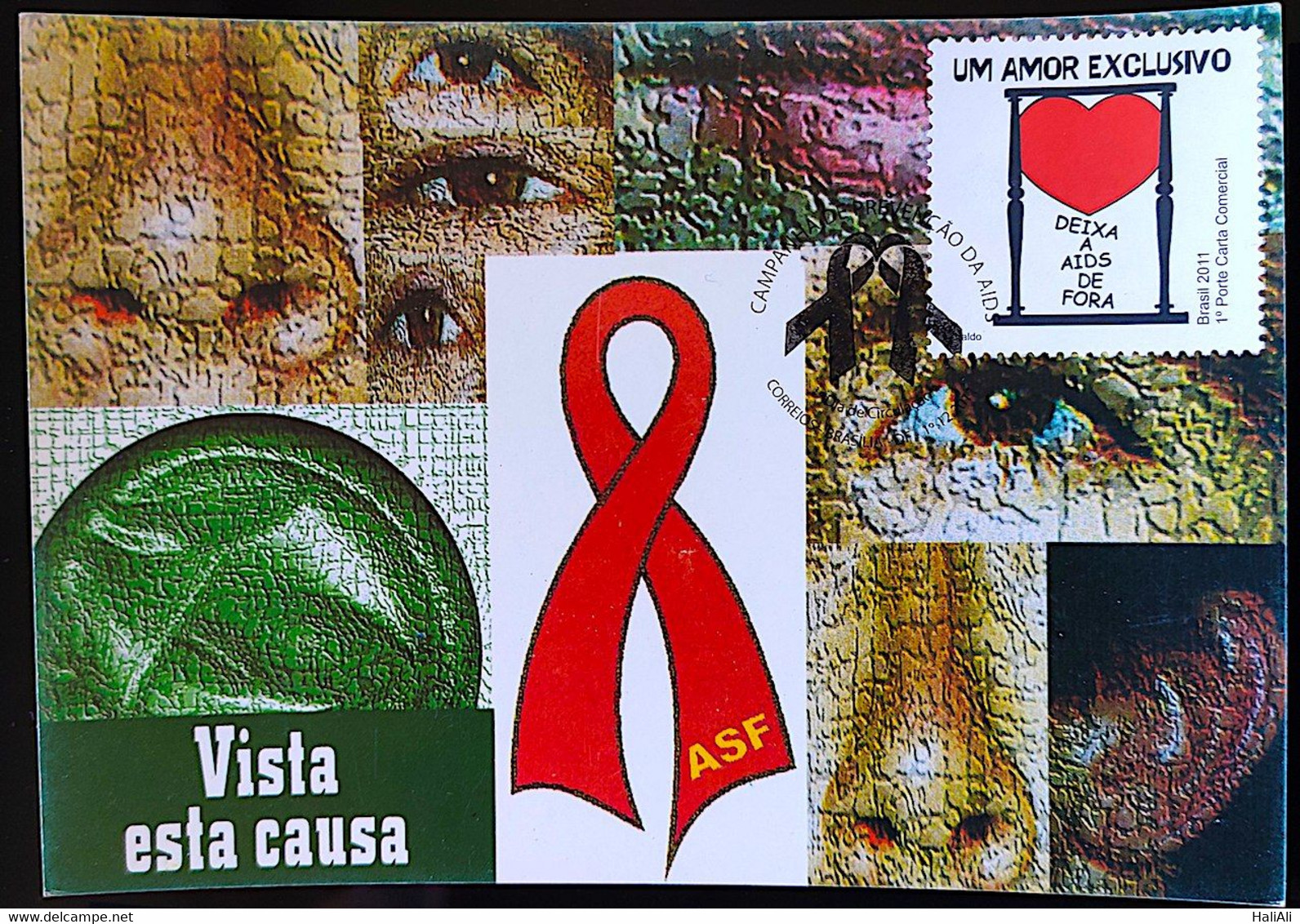 BRAZIL Maximo Postal Campanha Contra A Aids Vista Esta Causa Saude Cartao Postal - Otros & Sin Clasificación