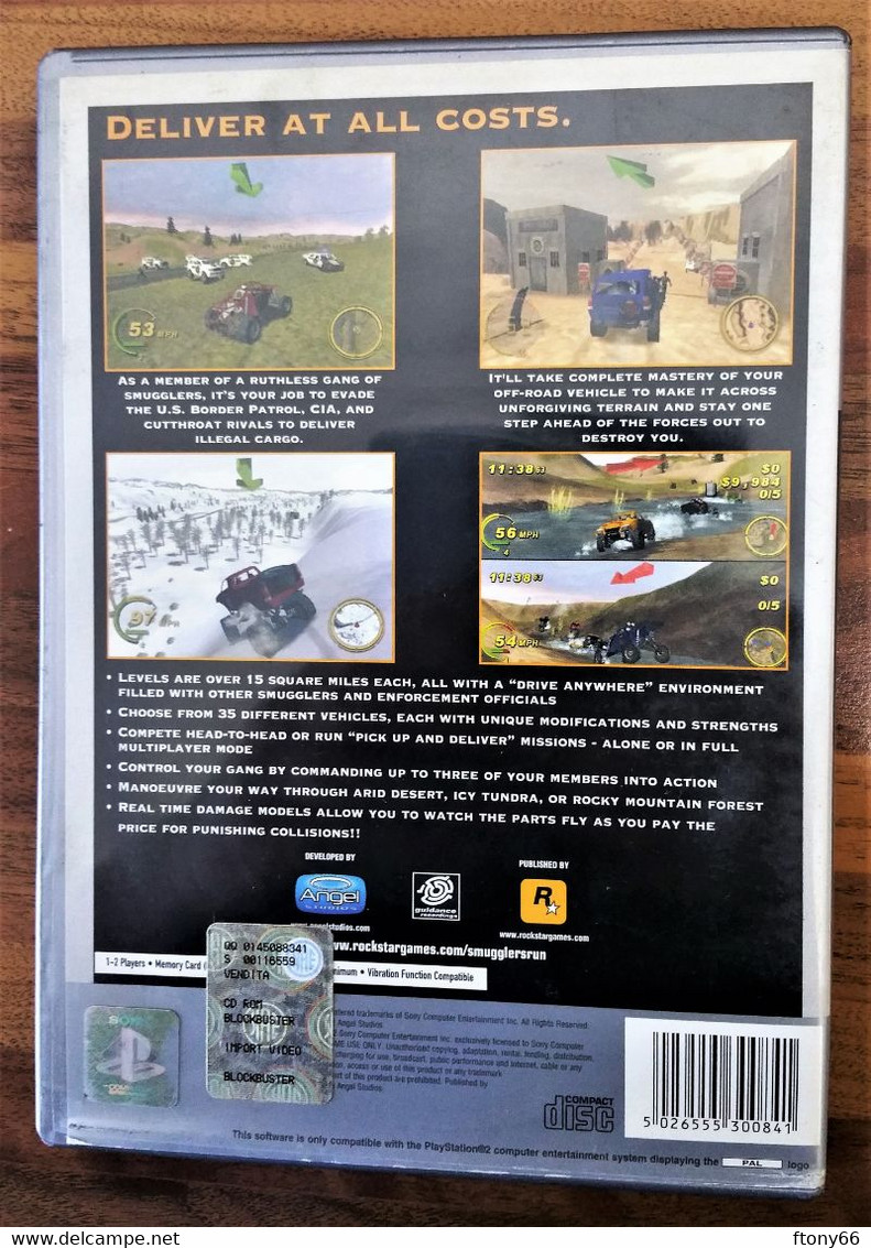 MA21 Gioco PlayStation PS2 "Smuggler's Run" Platinum Edition - Usato Con Manuale ITA - Playstation 2