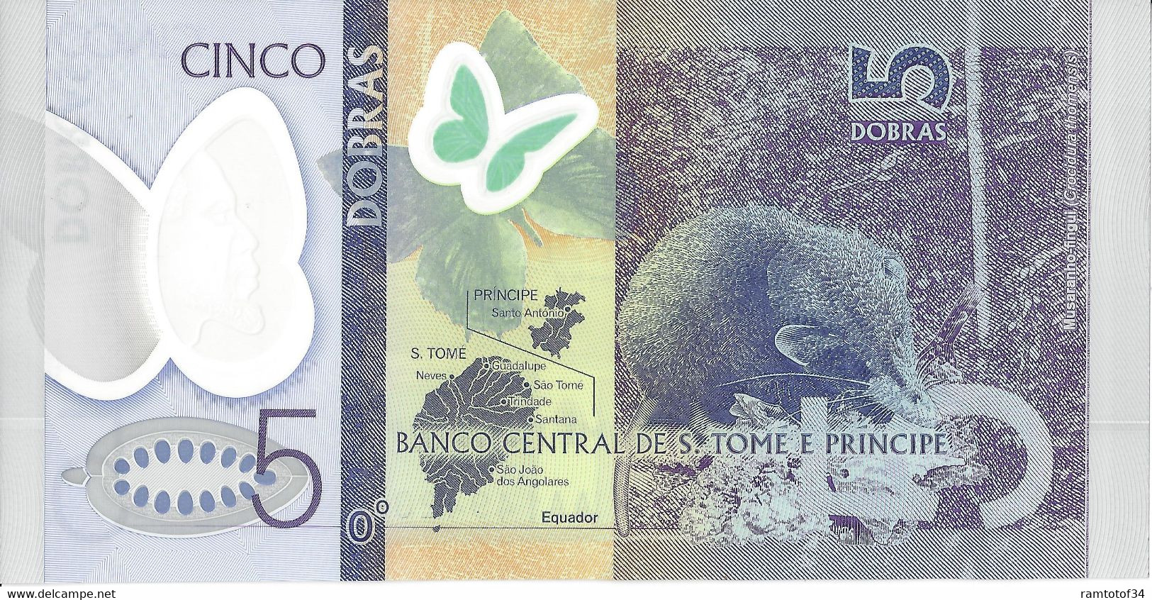 SAO TOMÉ-ET-PRINCIPE - 5 Dobras 2016 UNC - Sao Tome And Principe