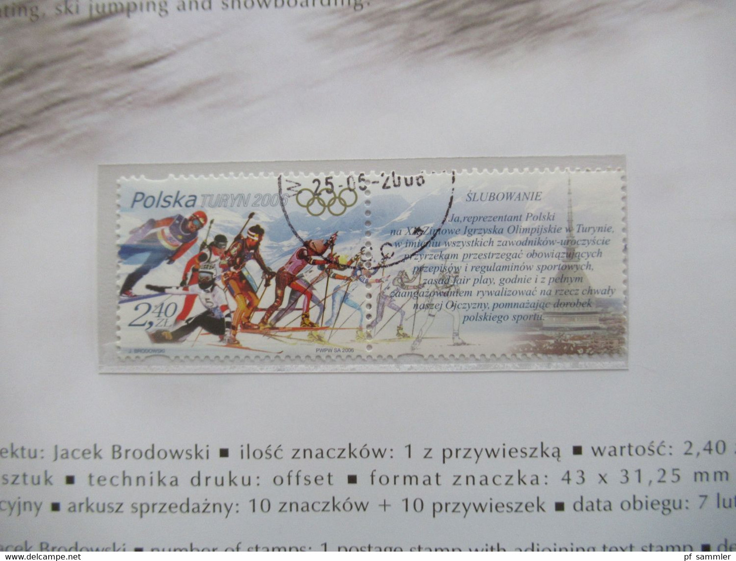 Polen Jahrbuch 2006 Book of Postage Stamps / ksiega znaczkow pocztowych Jahrgang 2006 mit gestempelten Marken / o