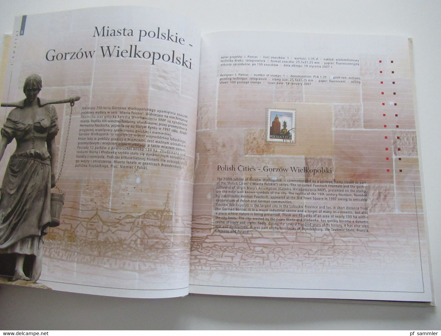 Polen Jahrbuch 2007 Book of Postage Stamps / ksiega znaczkow pocztowych Jahrgang 2007 mit gestempelten Marken / o