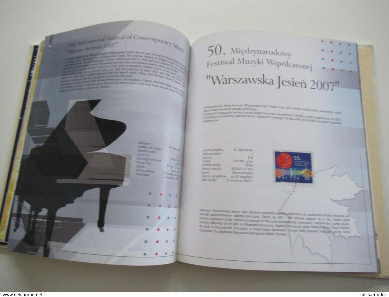 Polen Jahrbuch 2007 Book of Postage Stamps / ksiega znaczkow pocztowych Jahrgang 2007 mit gestempelten Marken / o