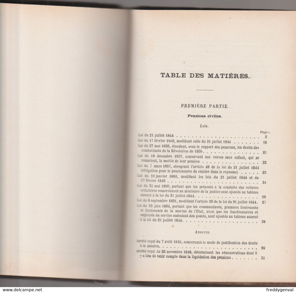 RECUEIL DES LOIS ET ARRETES SUR LES PENSIONS CIVILES ET ECCLESIASTIQUES- STATUTS CAISSE VEUVE,ORPHELINS - Buchhaltung/Verwaltung