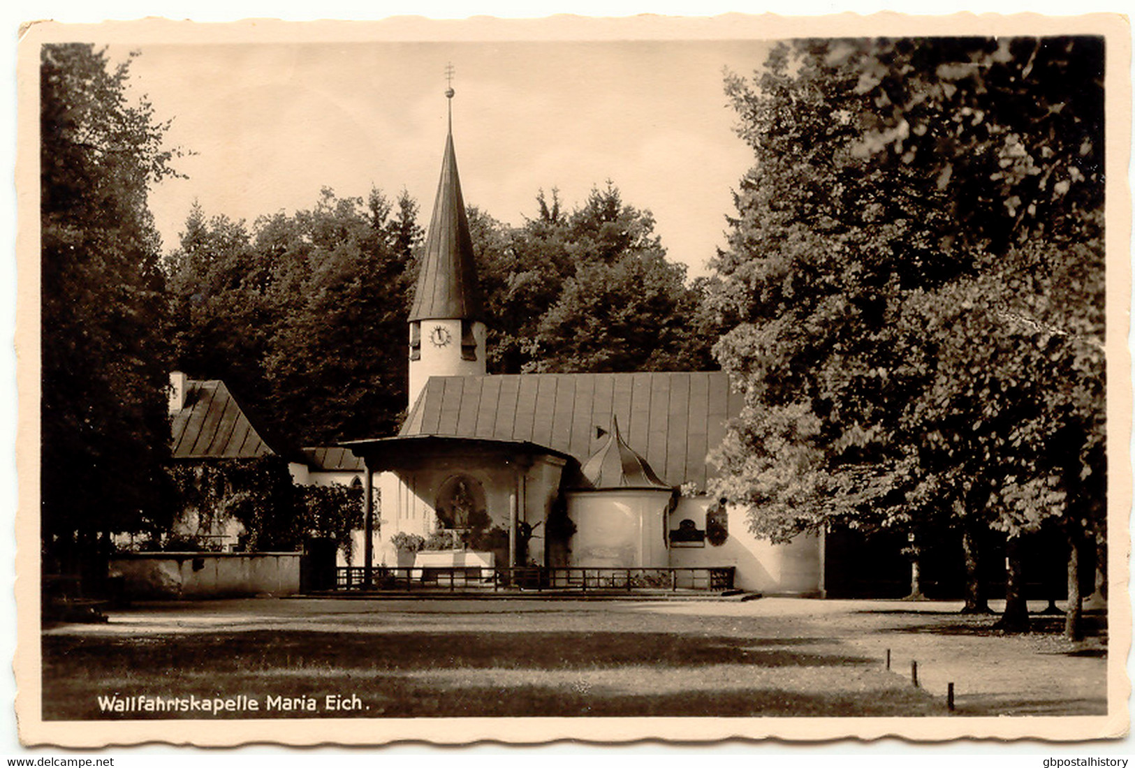 PLANEGG, 1936, S/w AK Wallfahrtskapelle Maria Eich, Rs. K2 "PLANEGG", TOP-Erhaltung (Erhaltung 4-5 Von 5 Sternen) - Graefelfing