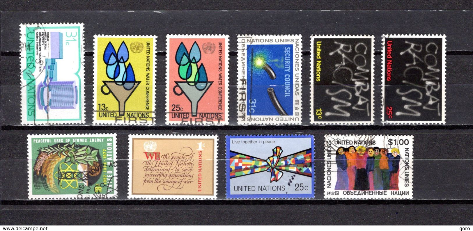 Naciones Unidas .- New York    1977-78  .-   274-275/276-278-279/280-282-283/285 - Used Stamps