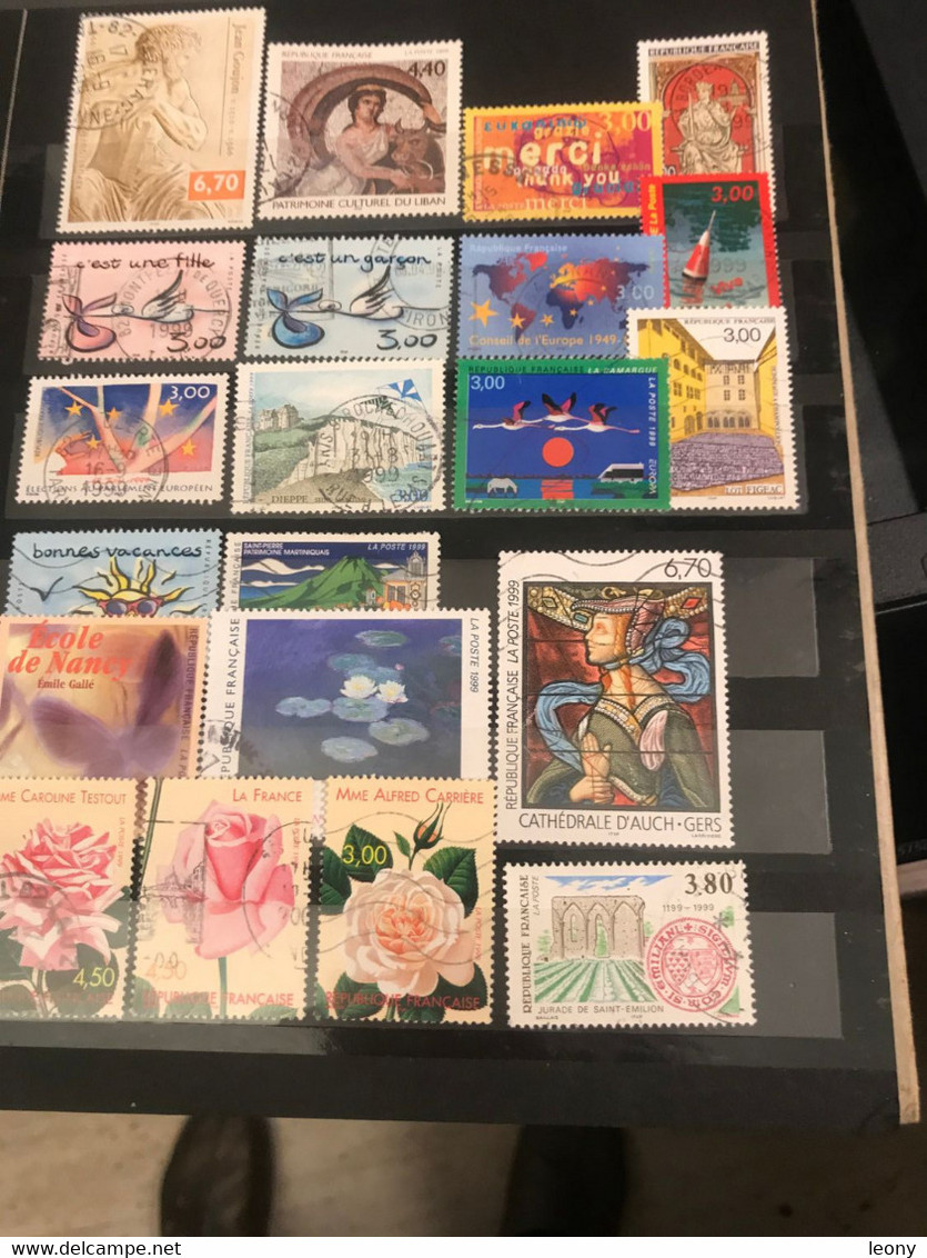 PETIT ALBUM de TIMBRES de FRANCE DIVERS  entre 1996 et 2000 - OBLITERES - POSSIBILITE VENTE sans ALBUM