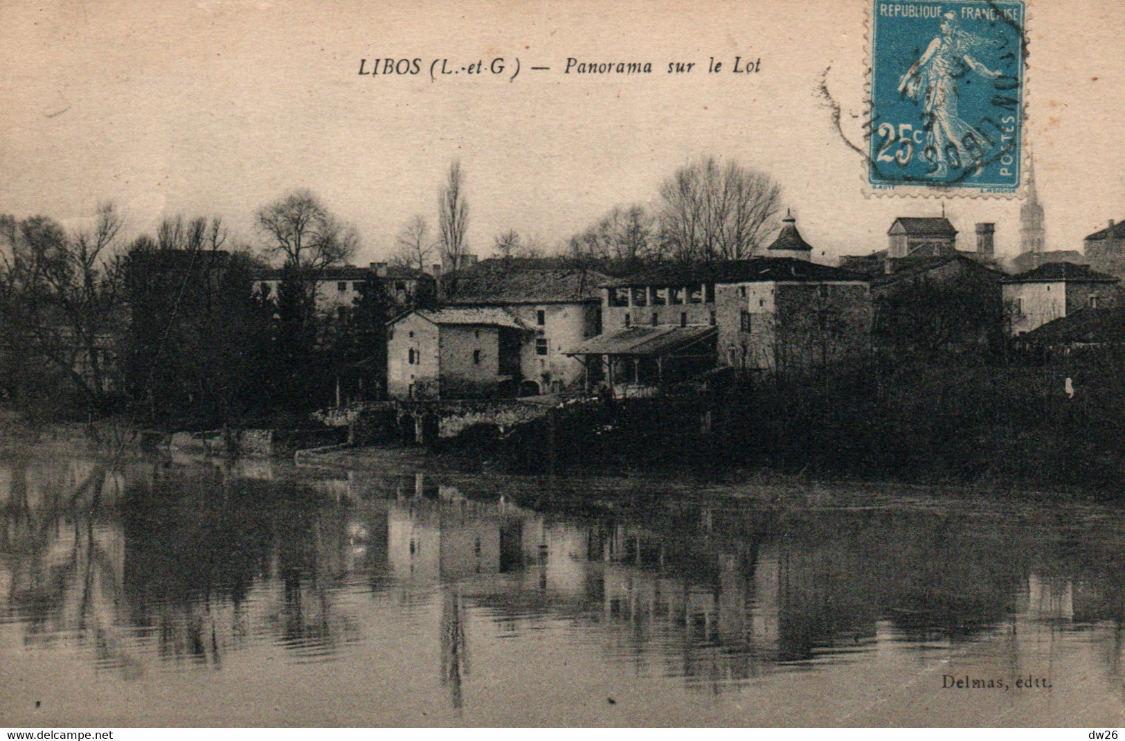 Libos (Lot-et-Garonne) Panorama Sur Le Lot - Edition Delmas - Carte De 1921 - Libos