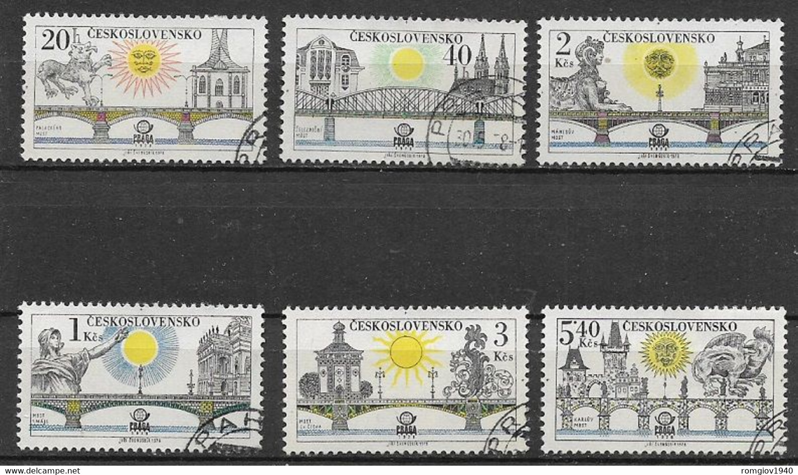 CECOSLOVACCHIA 1978 PRAGA 1978 ESPOSIZIONE FILATELICA INTERNAZIONALE YVERT. 2278-2283 USATA VF - Other & Unclassified