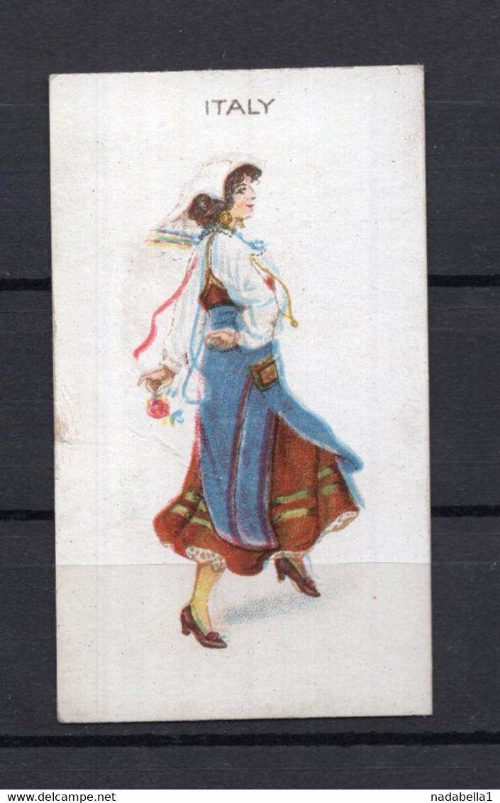 1910s GREAT BRITAIN,CIGARETTE,TOBACCO COLLECTIBLE CARDS,ITALY,NATIONAL COSTUME - Autres & Non Classés