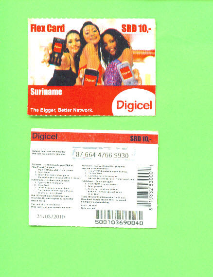 SURINAME - Remote Phonecard As Scan - Surinam