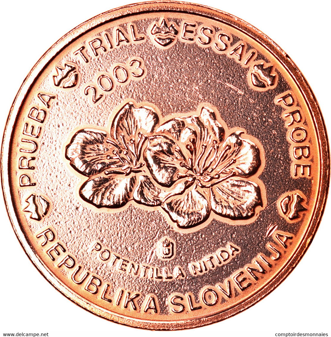 Slovénie, Médaille, 2 C, Essai Trial, 2003, Paranumismatique, SUP, Copper - Privatentwürfe