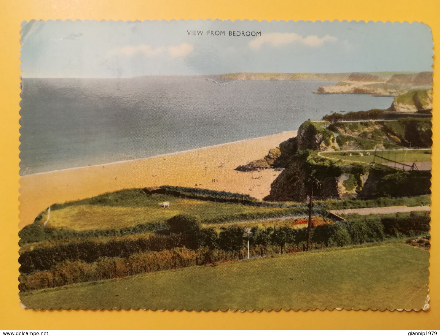 CARTOLINA POSTCARDS GRAN BRETAGNA GREAT BRITAIN 1965 NEWQUAY HOTEL VICTORIA VIEW BOLLO QUEEN ELIZABETH - Newquay