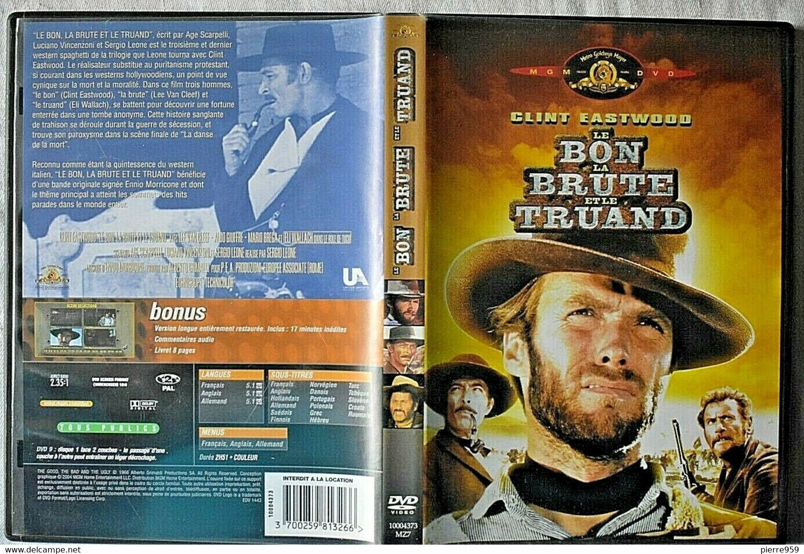 LE BON LA BRUTE ET LE TRUAND - DVD - Clint Eastwood - Western/ Cowboy