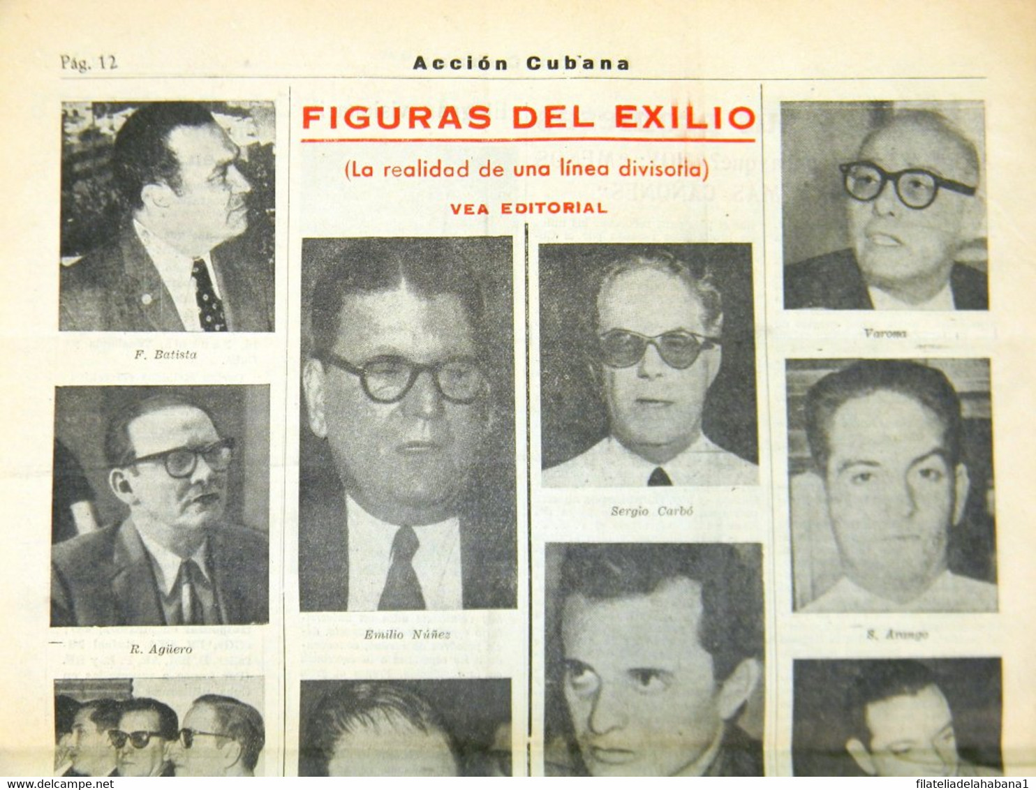 BP-324 CUBA ESPAÑA ANTICOMMUNIST NEWSPAPER ACCION CUBANA ESPAÑA PRINTING 5/NOV/1960. - [4] Themes