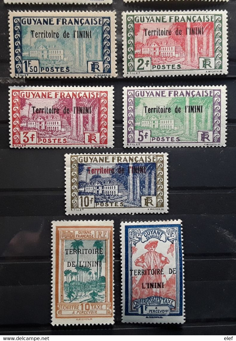 ININI 1932 - 1940 , Petite Collection 17 Timbres Neufs * / O Dont TAXE No 1 Et 7 , TB - Sonstige & Ohne Zuordnung