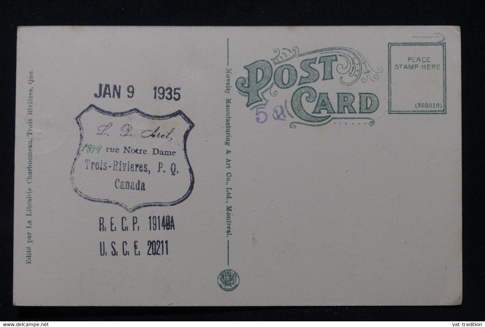 CANADA - Affranchissement De Trois Rivières Sur Carte Postale En 1935 - L 87671 - Lettres & Documents