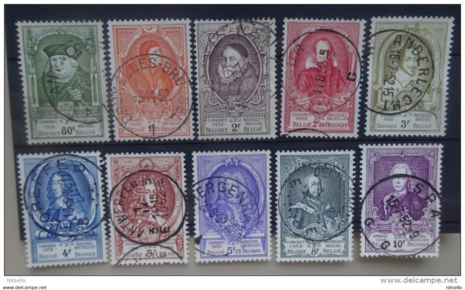 LOTE 2177 /// (C270) BELGICA 1952 YVERT Nº: 880/889 CATALOG/COTE: 130€  ¡¡¡ OFERTA - LIQUIDATION - JE LIQUIDE !!! - Used Stamps