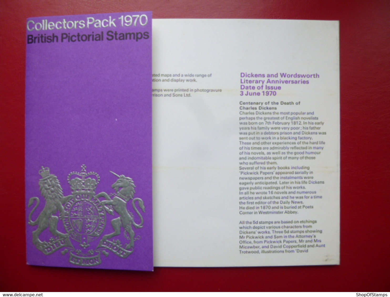GREAT BRITAIN YEAR PACK 1970 6 COMPLETE MINT SETS BY GPO - ...-1840 Préphilatélie