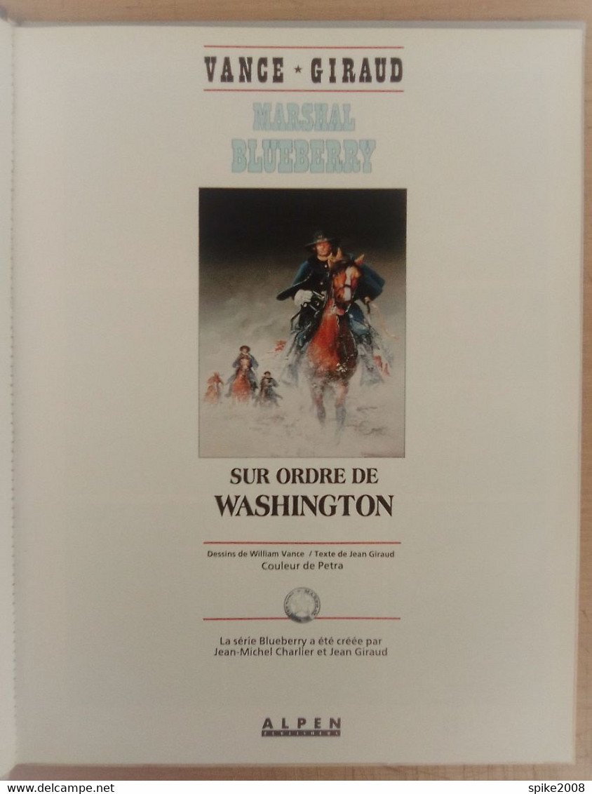 E.O. 1991 MARSHAL BLUEBERRY Tome1 SUR ORDRE DE WASHINGTON Par VANCE & GIRAUD - Blueberry