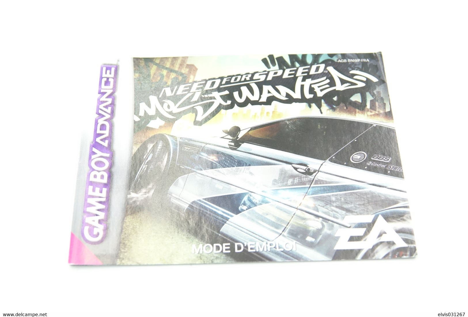 NINTENDO GAMEBOY ADVANCE: NEED FOR SPEED MOST WANTED WITH BOOKLET - EA - 2005 - Game Boy Advance