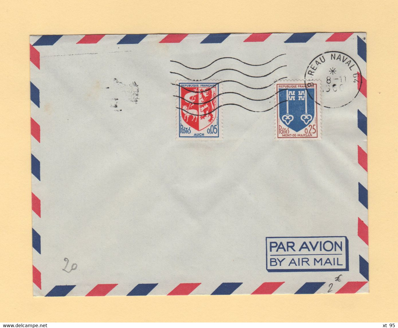 Poste Navale - Bureau Naval 64 - 1966 - Seepost