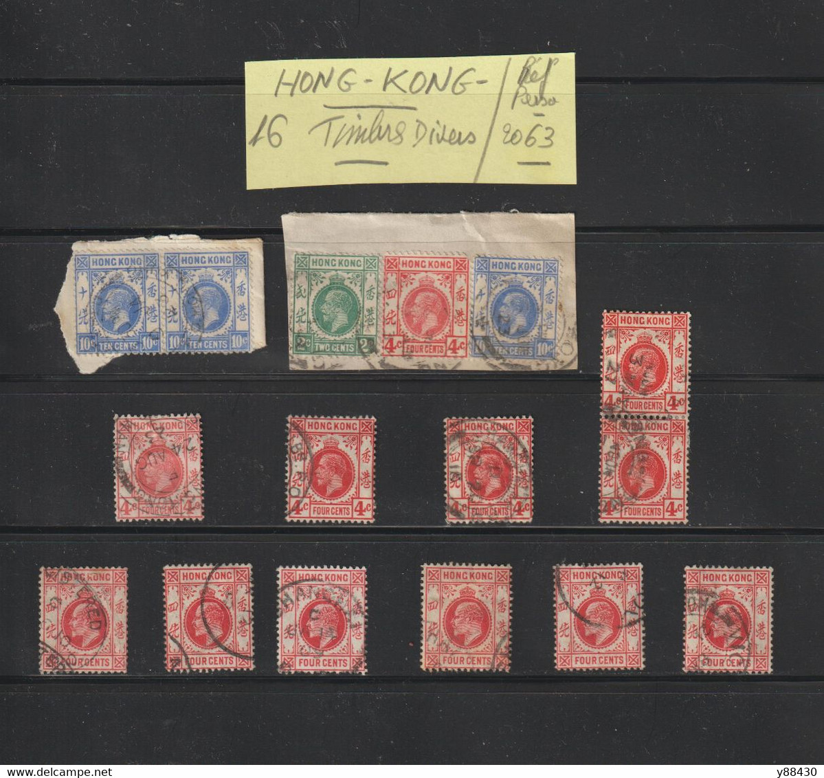 KONG-KONG  - EX. COLONIE BRITANNIQUE - 1903 / 1933 - Lot De 16 Timbres Divers - Voir Les 2 Scannes - Collections, Lots & Séries