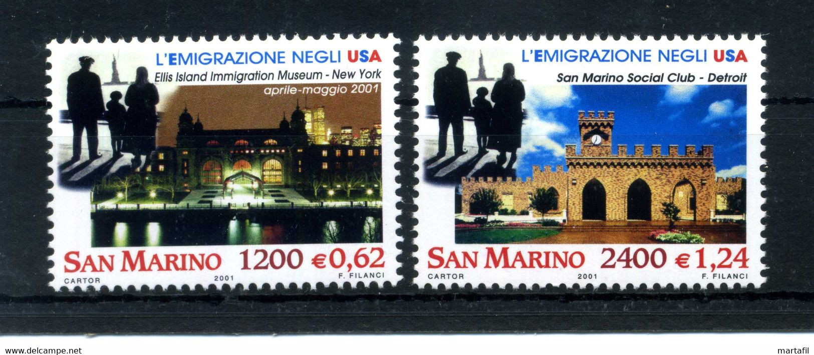 2001 SAN MARINO SET MNH ** - Neufs