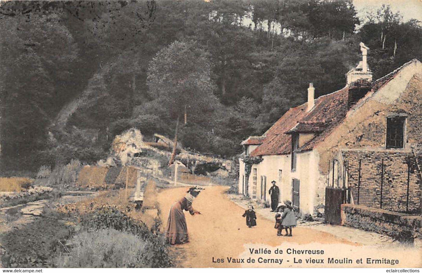 Vaux De Cernay            78          Vieux Moulin Et Ermitage       Colorisée   ( Voir Scan) - Vaux De Cernay