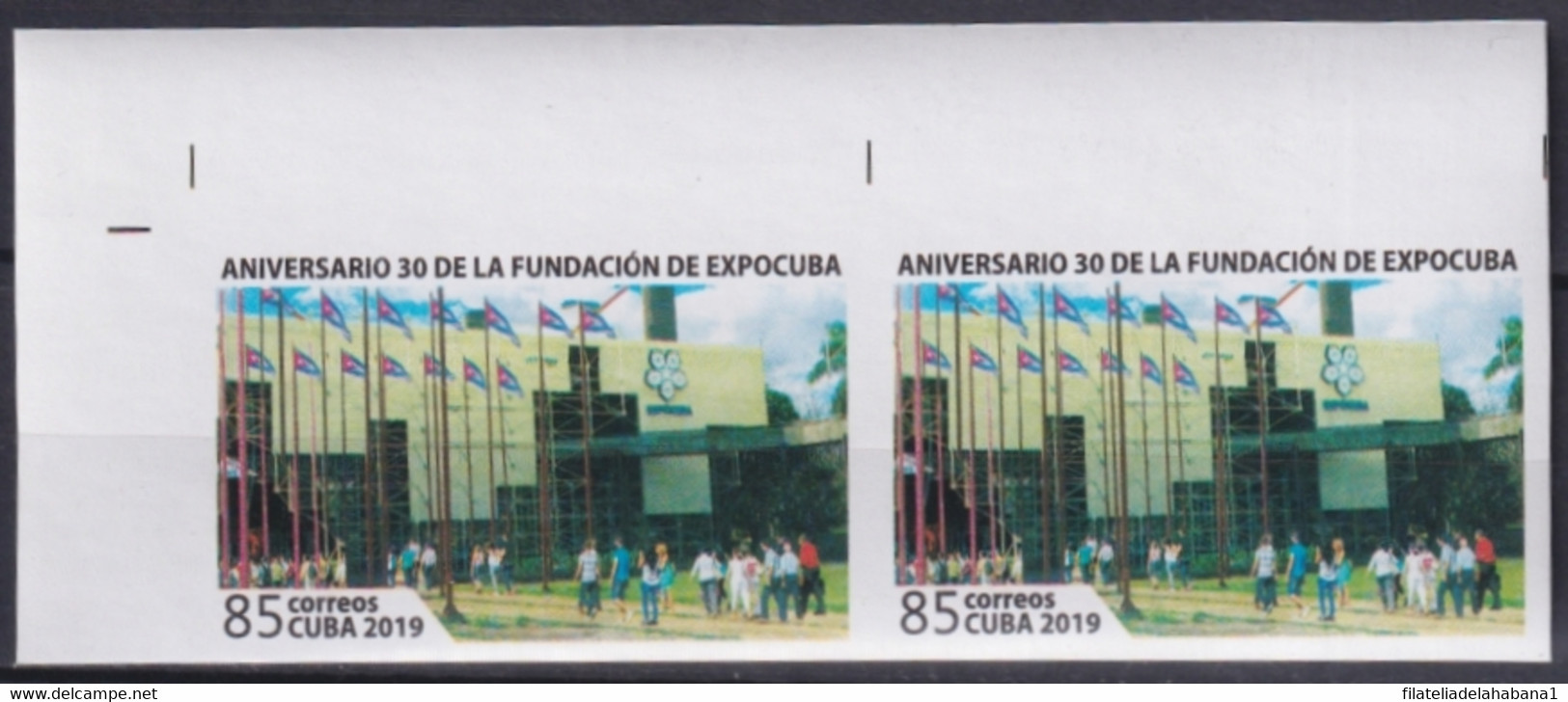 2019.218 CUBA MNH 2019 IMPERFORATED PROOF 85c 30 ANIV FUNDACION EXPOCUBA. - Imperforates, Proofs & Errors