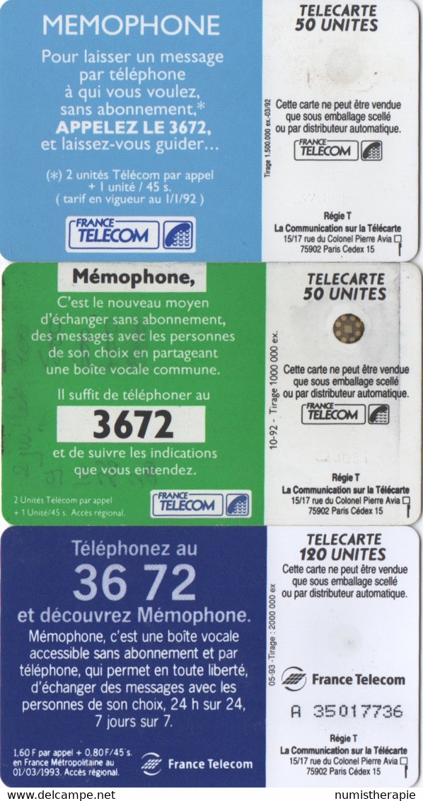 Mémophone 3672 : 1992-1993 - Telephones