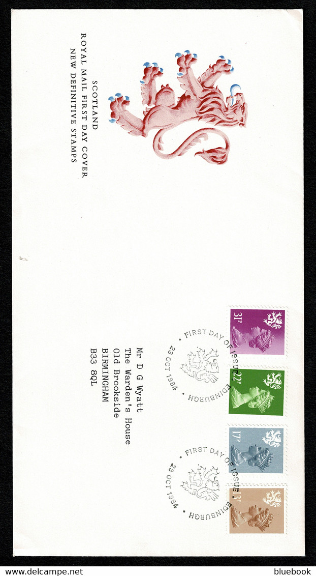 Ref 1464 - GB 1984 - First Day Cover FDC - Scotland Regional Definitives 13p - 31p - 1981-1990 Dezimalausgaben