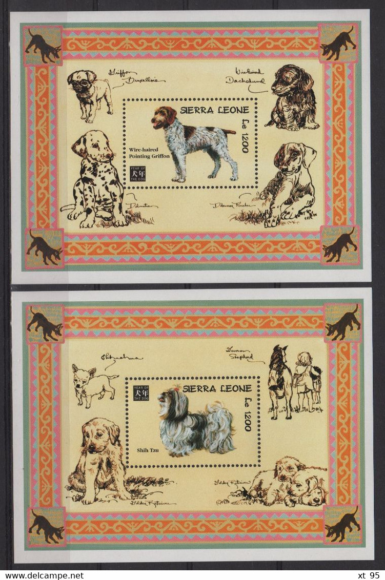 Sierra Leone - BF N° 240 + 241 - Faune - Chiens - Cote 18€ - ** Neuf Sans Charniere - Sierra Leone (1961-...)