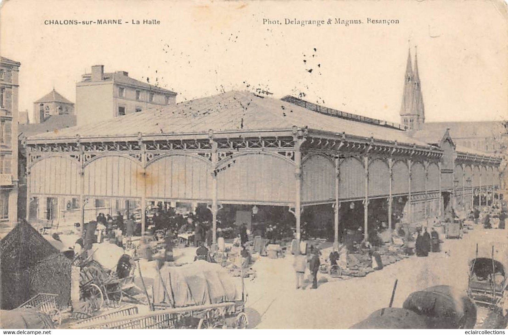 Châlons sur Marne       51        Lot de 20  cartes diverses . Dont Gare. Marché       (voir scan)