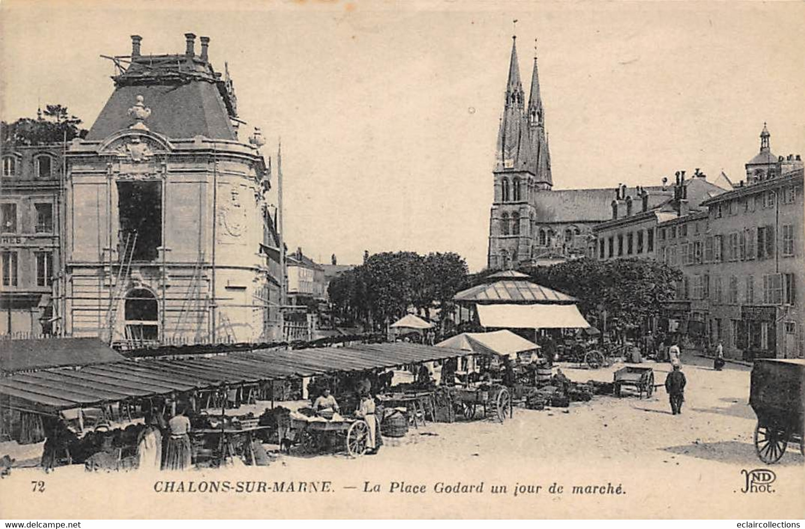 Châlons sur Marne       51        Lot de 20  cartes diverses . Dont Gare. Marché       (voir scan)