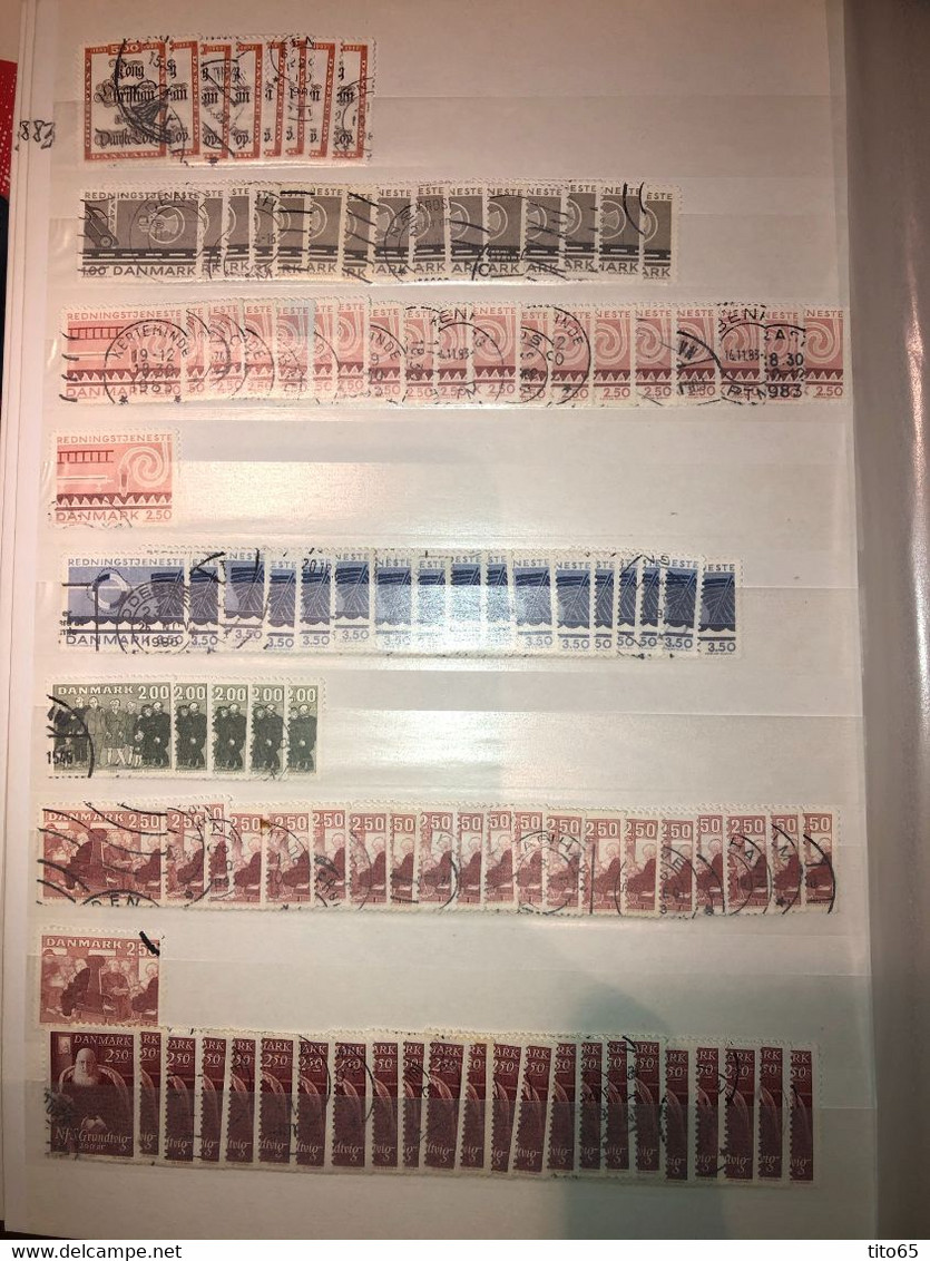 L7      Denmark Used Lot   1983-1984 - Full Sheets & Multiples