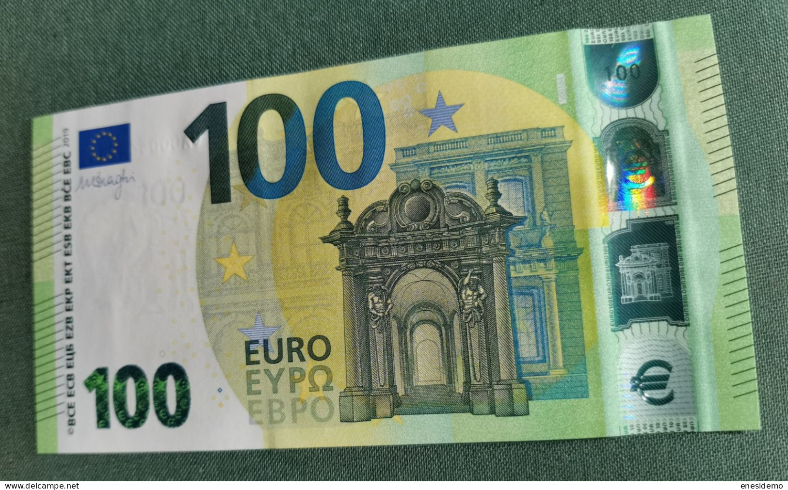 100 EURO SPAIN 2019 DRAGHI V001B4 VA000 LOW SERIAL NUMBER SC FDS UNCIRCULATED  PERFECT - 100 Euro