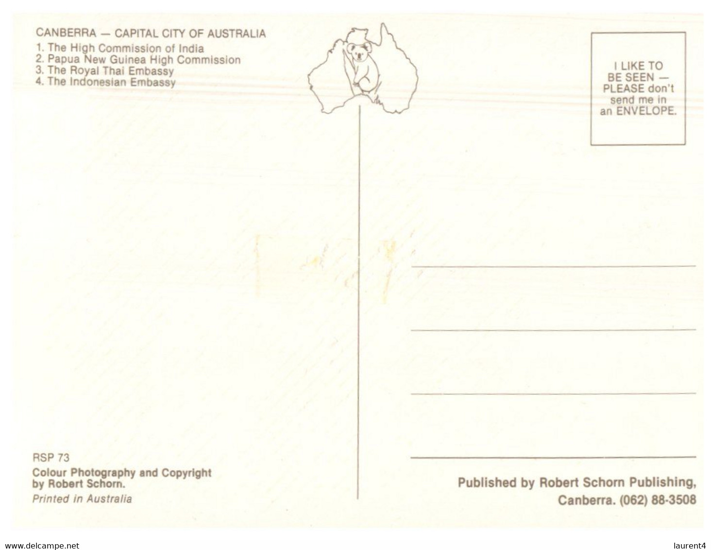 (II 3)  Australia - ACT - Embassies Of Canberra (RSP 73) - Canberra (ACT)