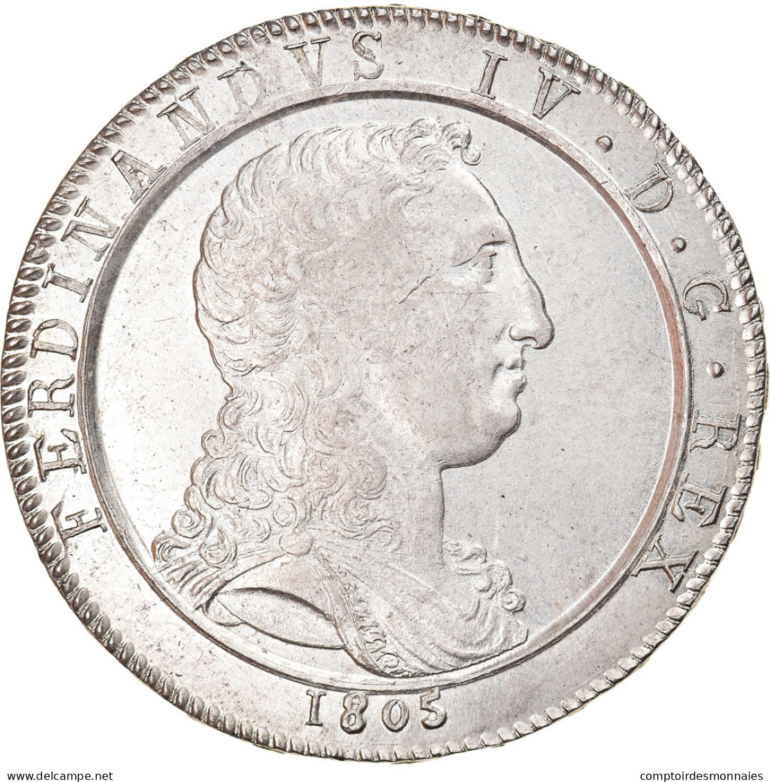 Monnaie, États Italiens, NAPLES, Ferdinando IV, 60 Grana, 1805, Naples, Rare - Naples & Sicile