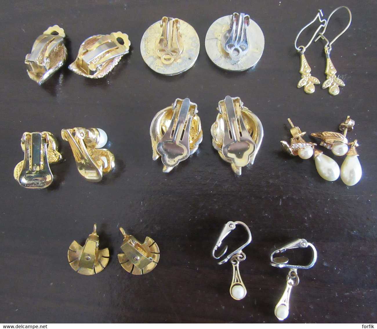 8 Paires De Boucles Et Clips D'oreilles - Fantaisie Vintage - Earrings