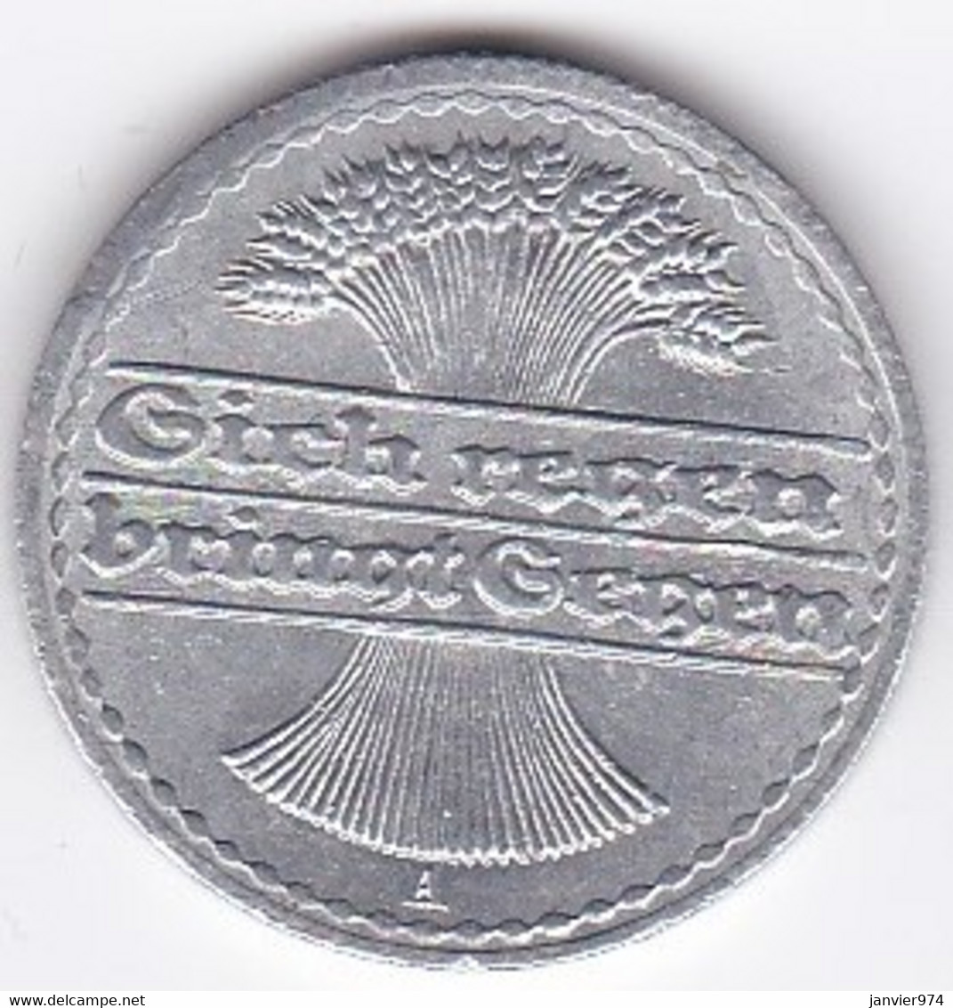 République De Weimar 50 Pfennig 1921 A Berlin , En Aluminium - 50 Rentenpfennig & 50 Reichspfennig