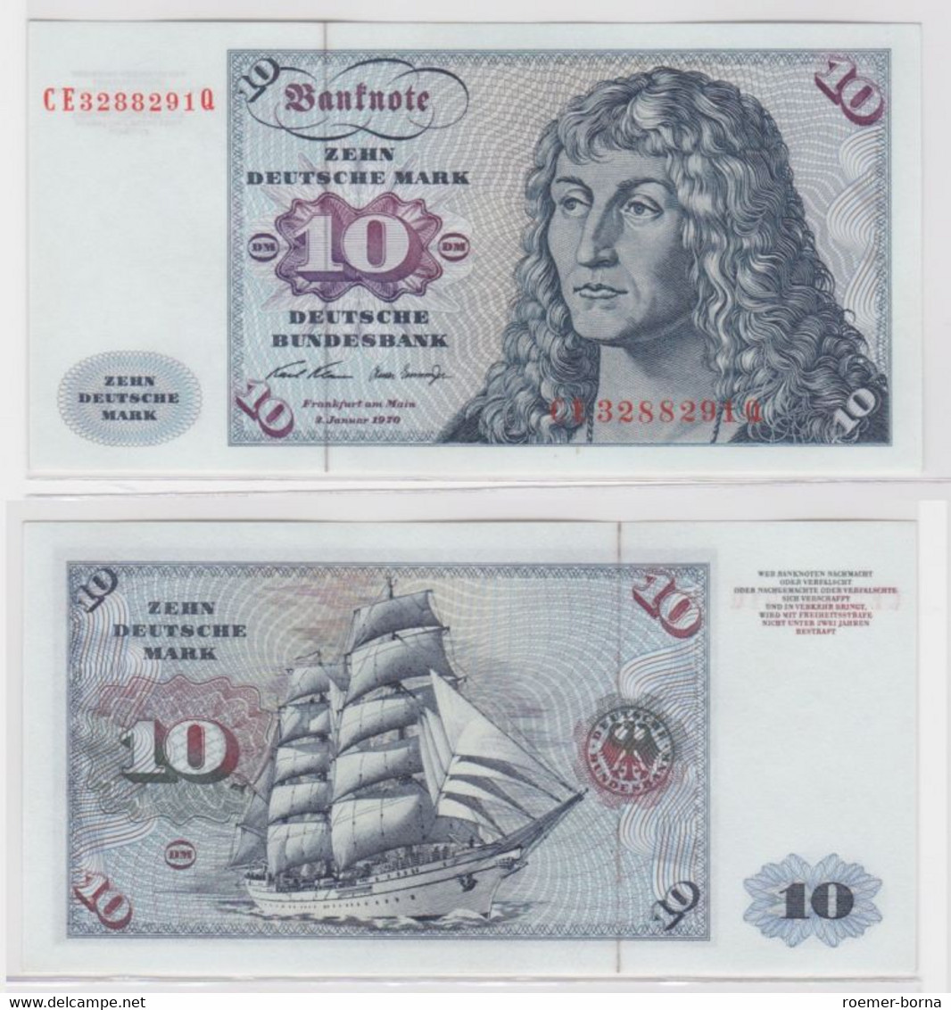 T144475 Banknote 10 DM Deutsche Mark Ro. 270b Schein 2.Jan. 1970 KN CE 3288291 Q - 10 Deutsche Mark