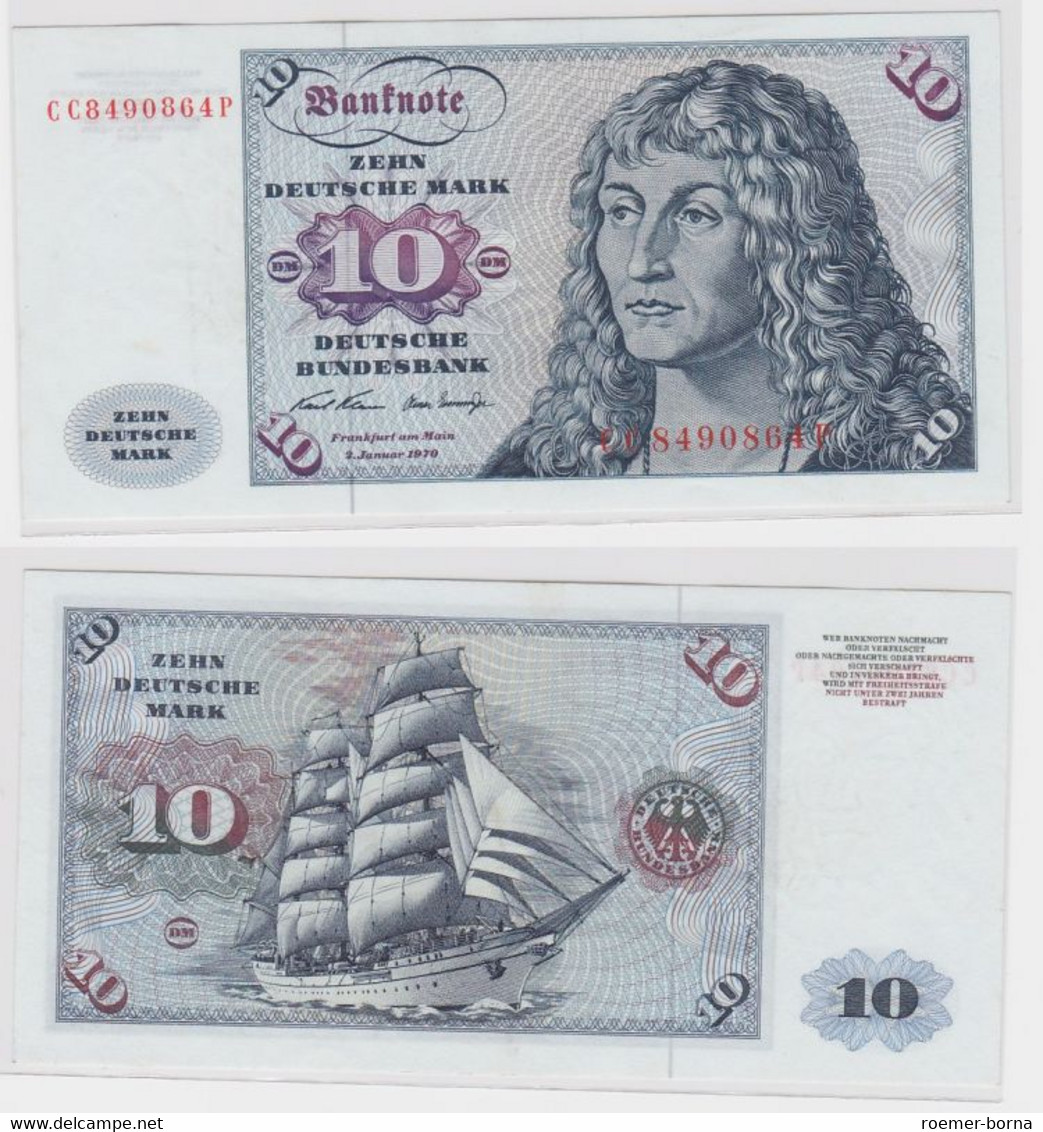 T146223 Banknote 10 DM Deutsche Mark Ro. 270a Schein 2.Jan. 1970 KN CC 8490864 P - 10 Deutsche Mark