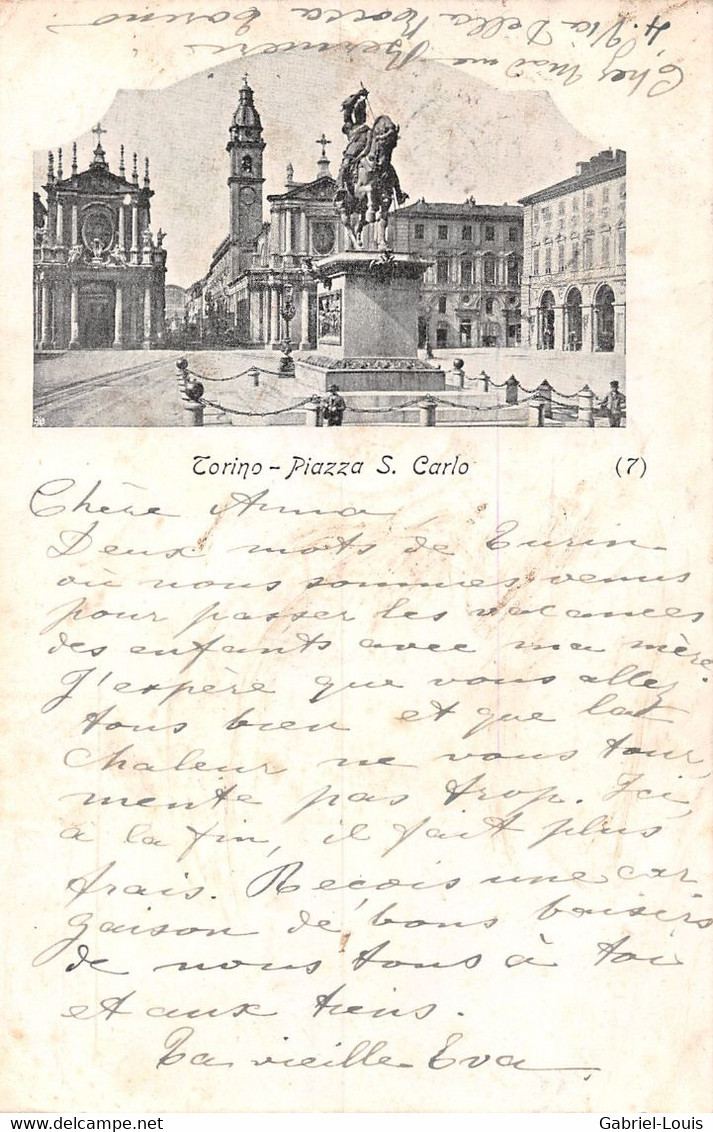 Torino Piazza S. Carlo  - 1902 - Places