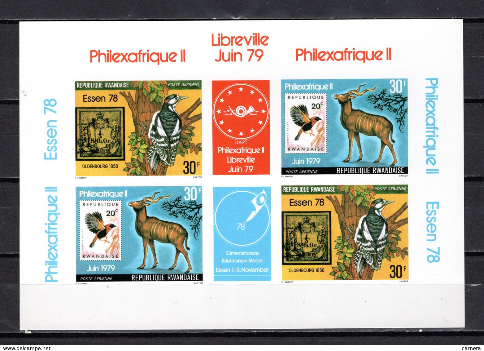 RWANDA PA   N° 12 + 13  EPREUVE DE LUXE   NEUF SANS CHARNIERE   COTE ? €    PHILEXAFRIQUE II  OISEAUX ANIMAUX - Sonstige & Ohne Zuordnung