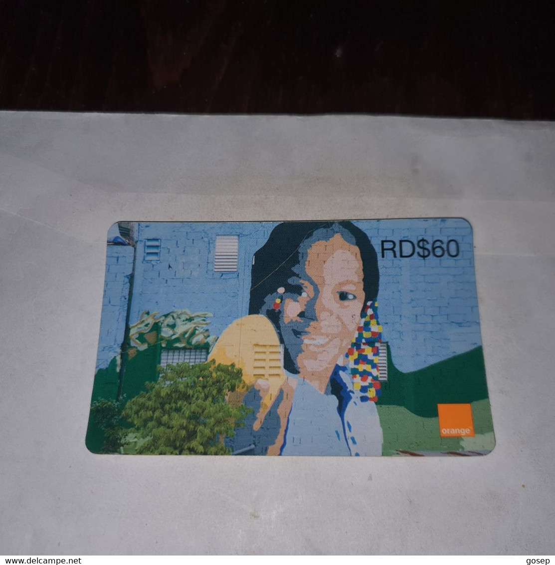 Dominicana-(orange-26rd$60)-(24)-(2342-6444-8142-13)-(31.12.2009)-used Card+1card Prepiad Free - Dominique