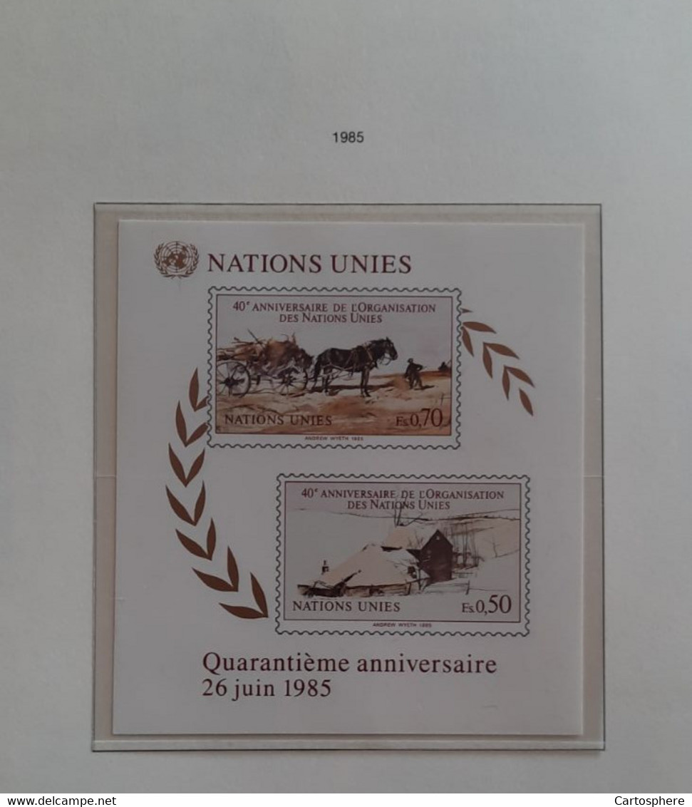 1985 1986 ONU UNO GENEVE -127/150 MNH/*** LUXE NATIONS UNIES   **NEUFS**  UNITED NATIONS Annee Complète - Altri & Non Classificati