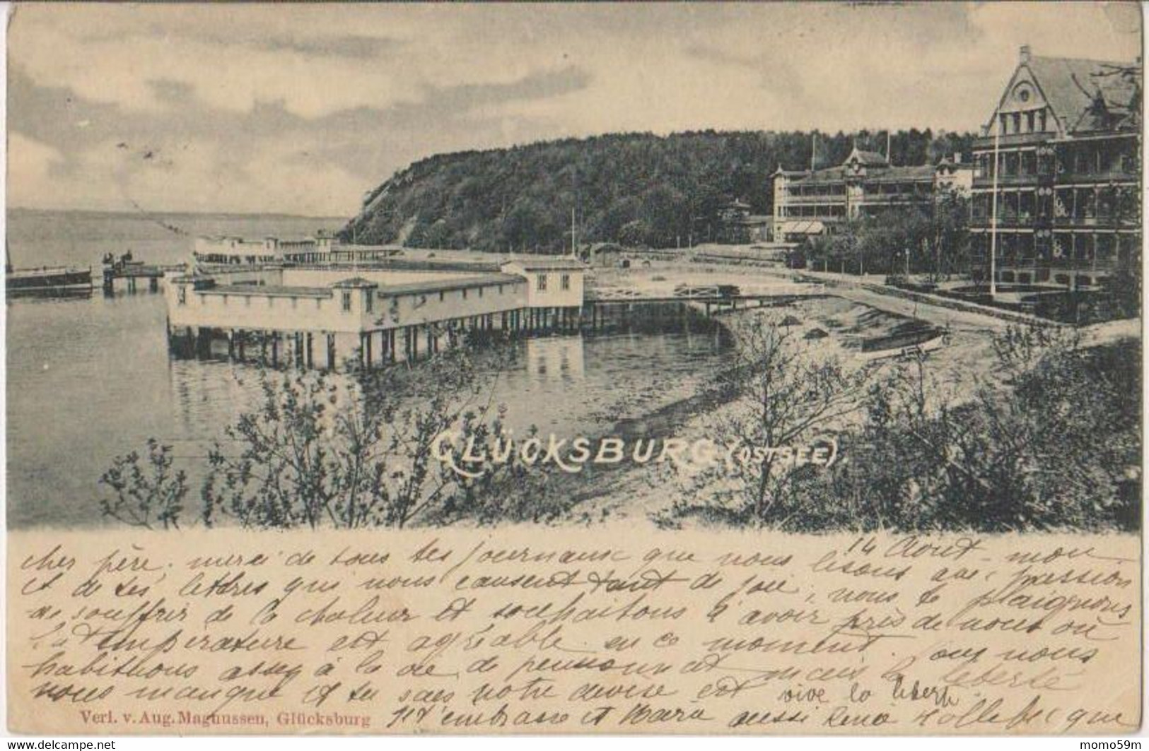 1899. Am Strand . Badeanstait . Ostsee - Glücksburg