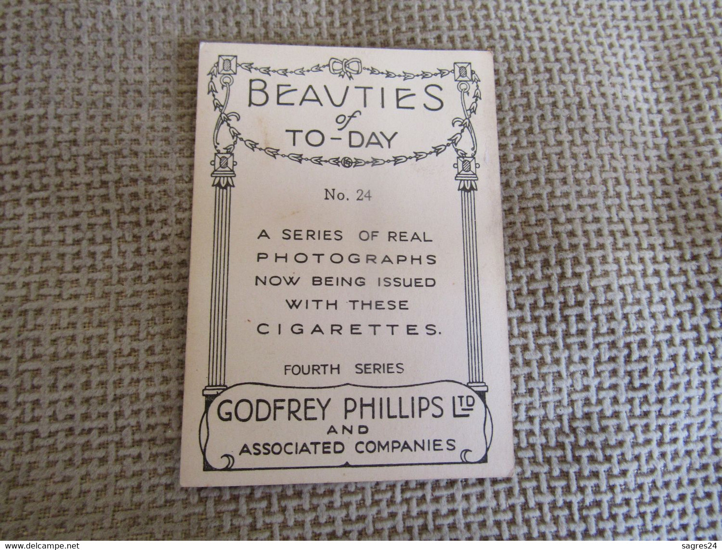 Chromo Cigarettes Beauties Of To-Day Nº 24 Sally Eilers - Godfrey Phillips Ltd Fourth Series 1938 - Phillips / BDV