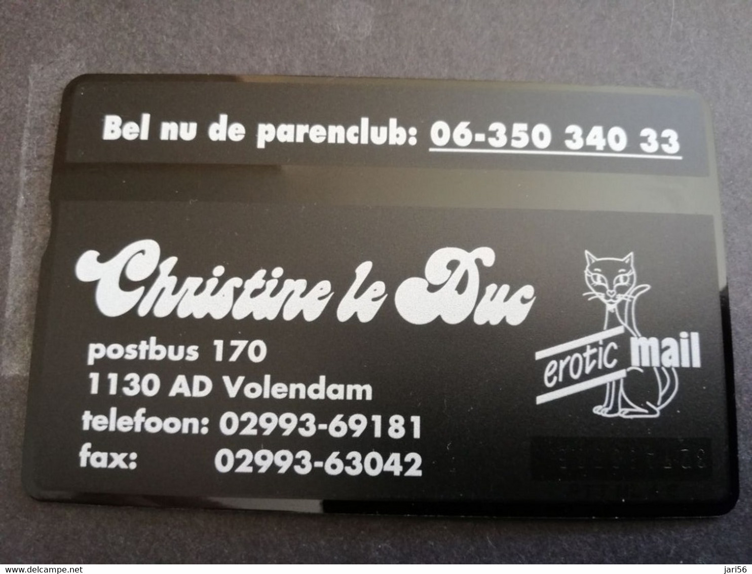 NETHERLANDS  Cristine Le Duc /EROTICA NR; R101    ADVERTISING   4 UNITS  LANDYS & GYR    Mint  ** 4783** - Private