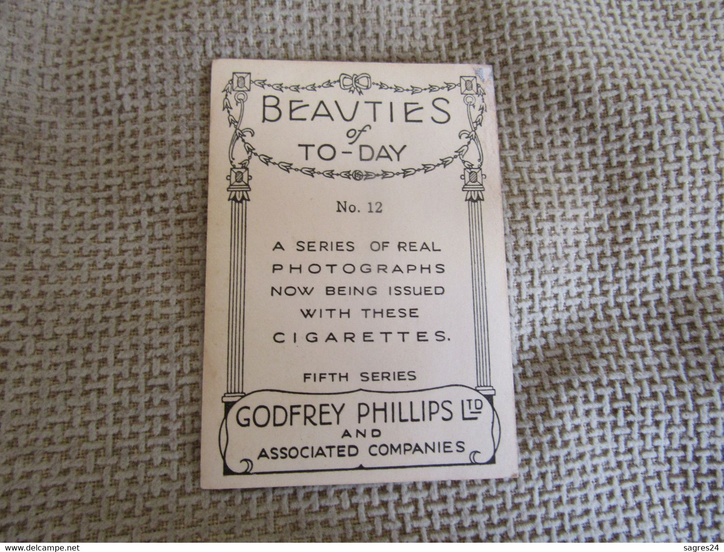 Chromo Cigarettes Beauties Of To-Day Nº 12 Patricia Ellis - Godfrey Phillips Ltd Fifth Series 1938 - Phillips / BDV